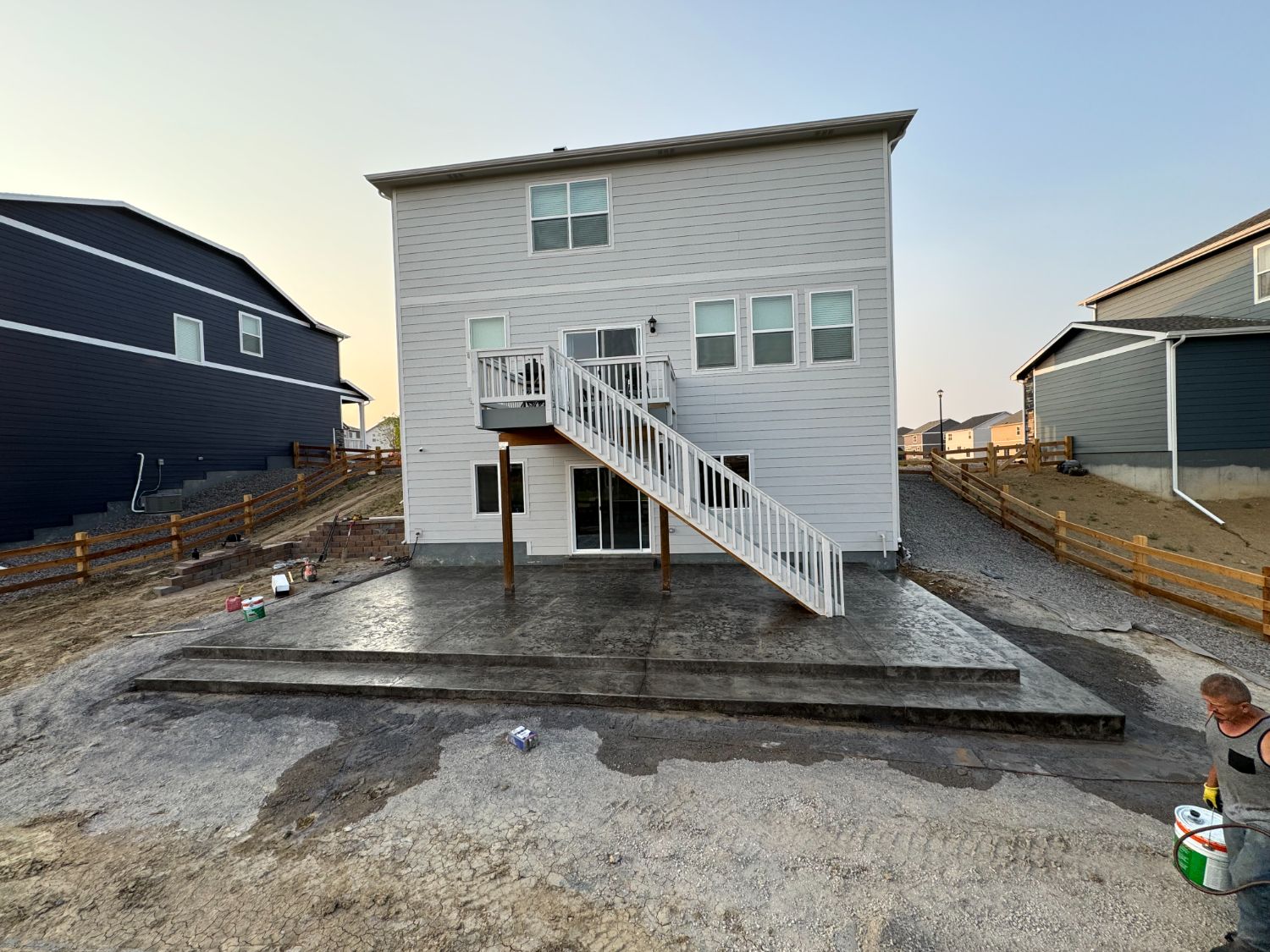 Moon River Construction stamped concrete patio project